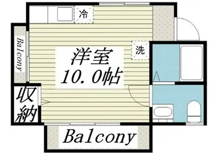 レアーレ(ワンルーム/3階)の間取り写真