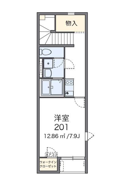 レオネクスト伊料東(1K/2階)の間取り写真