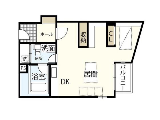 ナビオナルト(ワンルーム/4階)の間取り写真