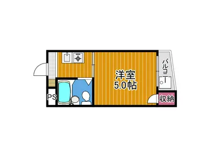 ロイヤルシャトー藤井寺II(1K/1階)の間取り写真