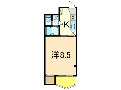 ハイツリリーフIII(1K/4階)の間取り写真