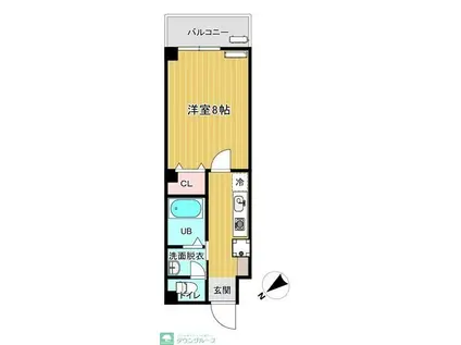 シャルマン谷塚Ⅴ(1K/3階)の間取り写真