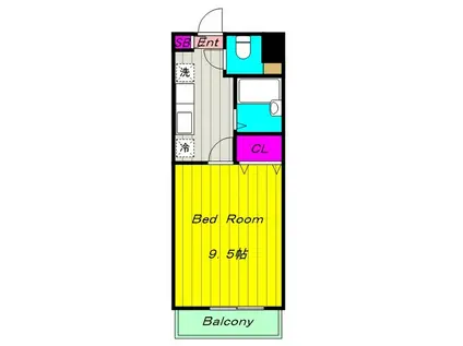 オーキッドガーデン(1K/3階)の間取り写真