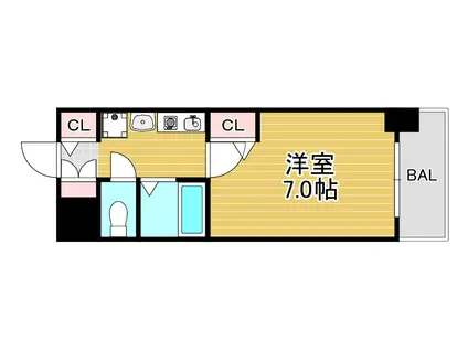 エスリード新梅田(1K/8階)の間取り写真