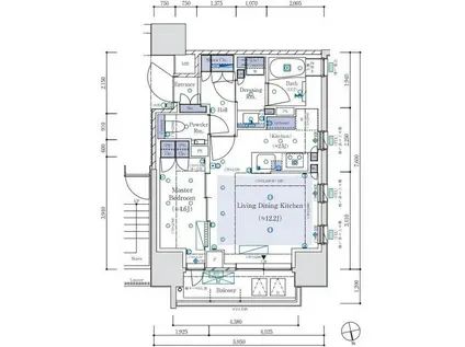パークホームズ本郷三丁目(1LDK/8階)の間取り写真