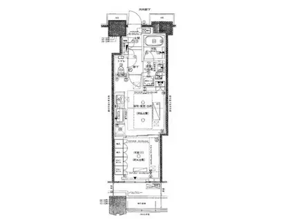 富久クロスコンフォートタワー(1LDK/27階)の間取り写真