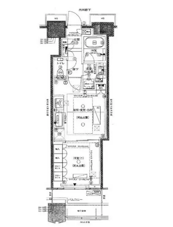 富久クロスコンフォートタワー 27階階 間取り