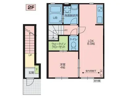 グラシアス(1LDK/2階)の間取り写真