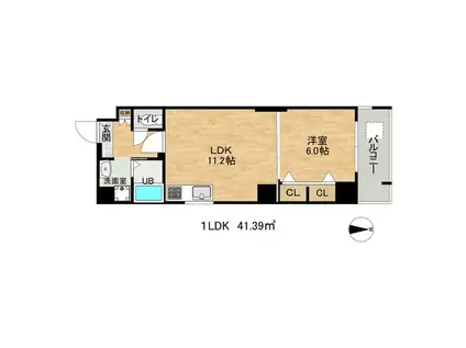 アドバンス西尾久(1LDK/8階)の間取り写真