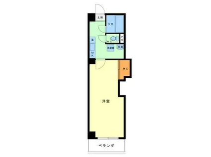 レジデンスカープ小山(2K/6階)の間取り写真