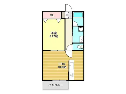 KARIN8(1LDK/1階)の間取り写真