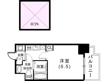 エステムコート神戸県庁前IV GRANDIO(1K/6階)の間取り写真