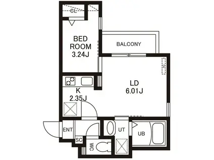CHERIM南福岡VI(1LDK/2階)の間取り写真