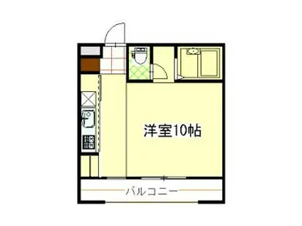 サウスパークハイツ(ワンルーム/1階)の間取り写真