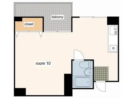 ジュネス姫路I(ワンルーム/7階)の間取り写真