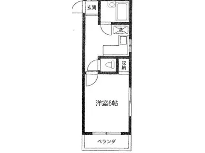 ROSEA(1K/1階)の間取り写真