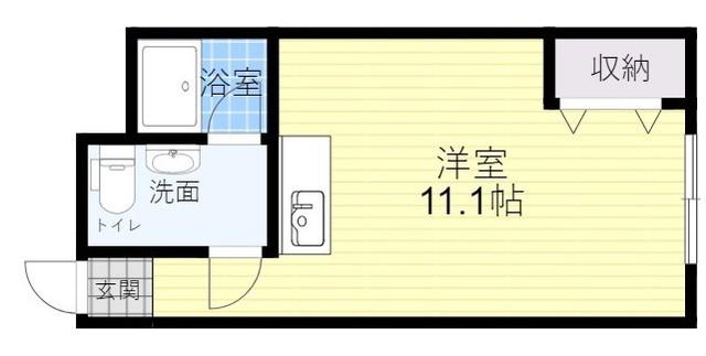 鴫野センタービル(ワンルーム/4階)の間取り写真