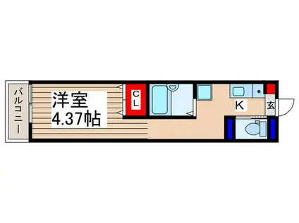 フォレスト鶴瀬(1K/2階)の間取り写真