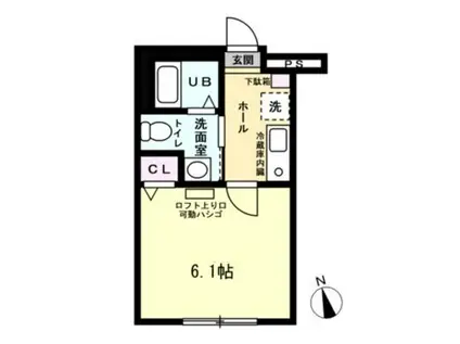 メゾン・ド・スピカ(1K/2階)の間取り写真