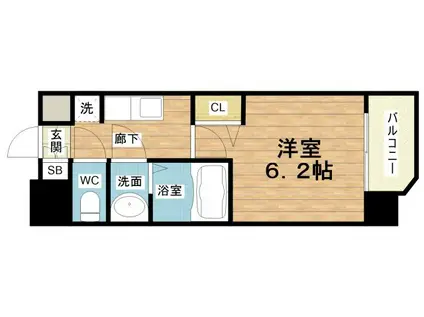 グランカリテ大正ドマーニ(1K/4階)の間取り写真