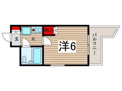 エミネンス兼山(1K/2階)の間取り写真