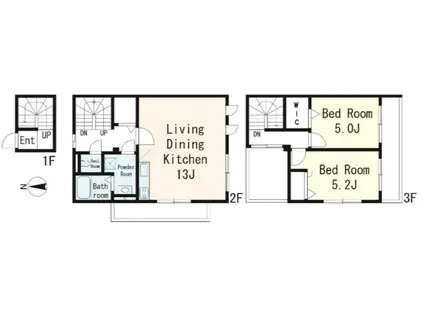 ハピネス・ハイム A(2LDK/1階)の間取り写真