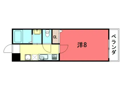 LA FITE SHOGOIN(1K/2階)の間取り写真