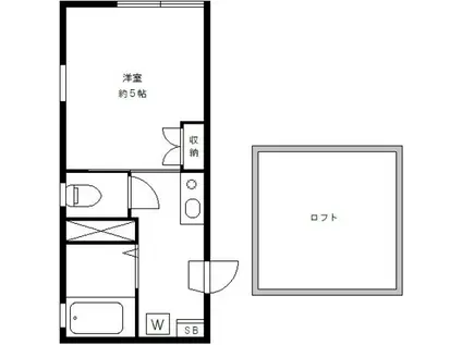 G・Aヒルズ阪東橋(1K/2階)の間取り写真