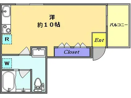 AMITIEIII(ワンルーム/4階)の間取り写真