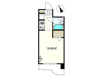 ジョイフル船橋(ワンルーム/3階)の間取り写真