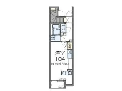 レオネクスト美浜(1K/2階)の間取り写真