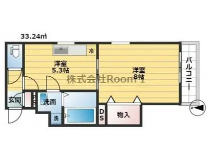 レスパス801 旭化成ヘーベルメゾンHEBEL HAUS(1K/3階)の間取り写真