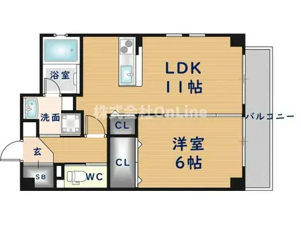 SKORD(1LDK/2階)の間取り写真