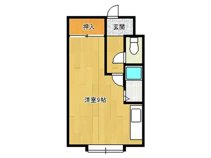 メモリアルハイツ25(ワンルーム/1階)の間取り写真