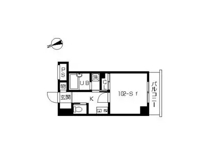 スカイコート本郷東大前壱番館(1K/1階)の間取り写真