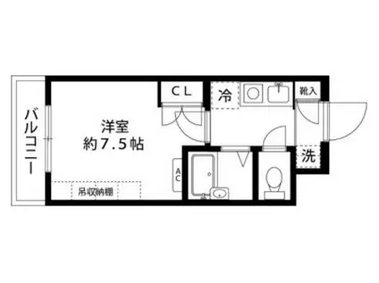 ルイーネ調布(1K/3階)の間取り写真