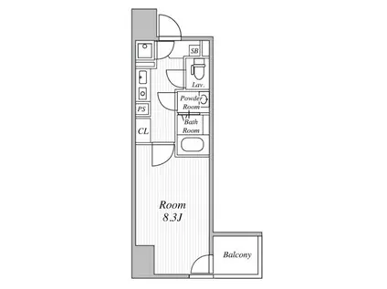 グランアリュール大鳥居(1K/6階)の間取り写真
