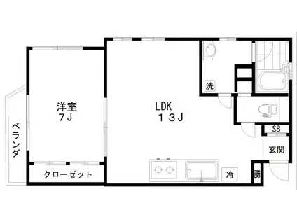 アーミーヒルズ(1LDK/3階)の間取り写真