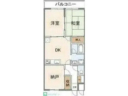 サンマルスラン津田沼(2SDK/3階)の間取り写真