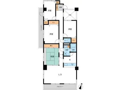 ティーキューレジデンス柏(4LDK/5階)の間取り写真