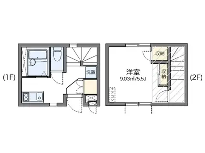 松ノ木アパート(1K/1階)の間取り写真