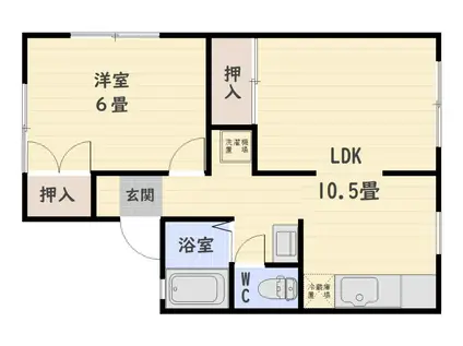 グランデメゾン(1LDK/1階)の間取り写真
