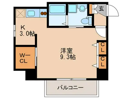 WILLDO南森町(1K/5階)の間取り写真