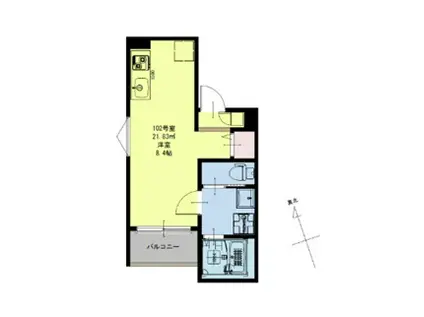 REGALEST ADVANDE 太子堂駅(ワンルーム/1階)の間取り写真