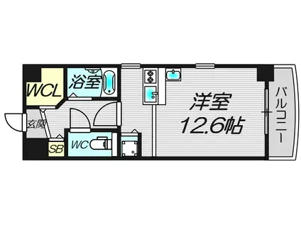 ZEUS靭公園プレミアム(1K/11階)の間取り写真