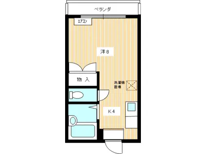 コーポレーション原II(1K/2階)の間取り写真