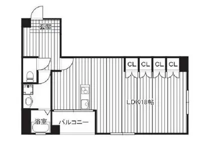 デイグラン心斎橋イースト(ワンルーム/2階)の間取り写真