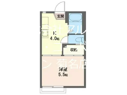 小机グッディ(1K/2階)の間取り写真