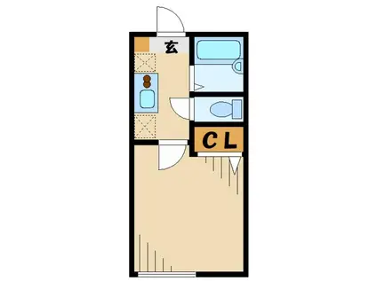 AMBITION町田(1K/1階)の間取り写真