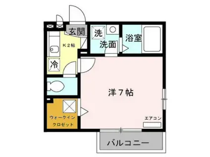 カメリア(1K/1階)の間取り写真